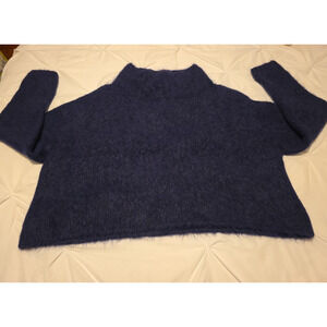 Frances Valentine Mock Neck Sweater Alpaca Merino Wool Blend Luxe Knit Cozy Glam